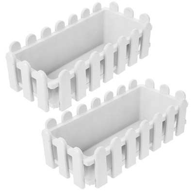 2 Pcs Rechteckiger Blumentopf Sukkulententöpfe Für Den Innenbereich