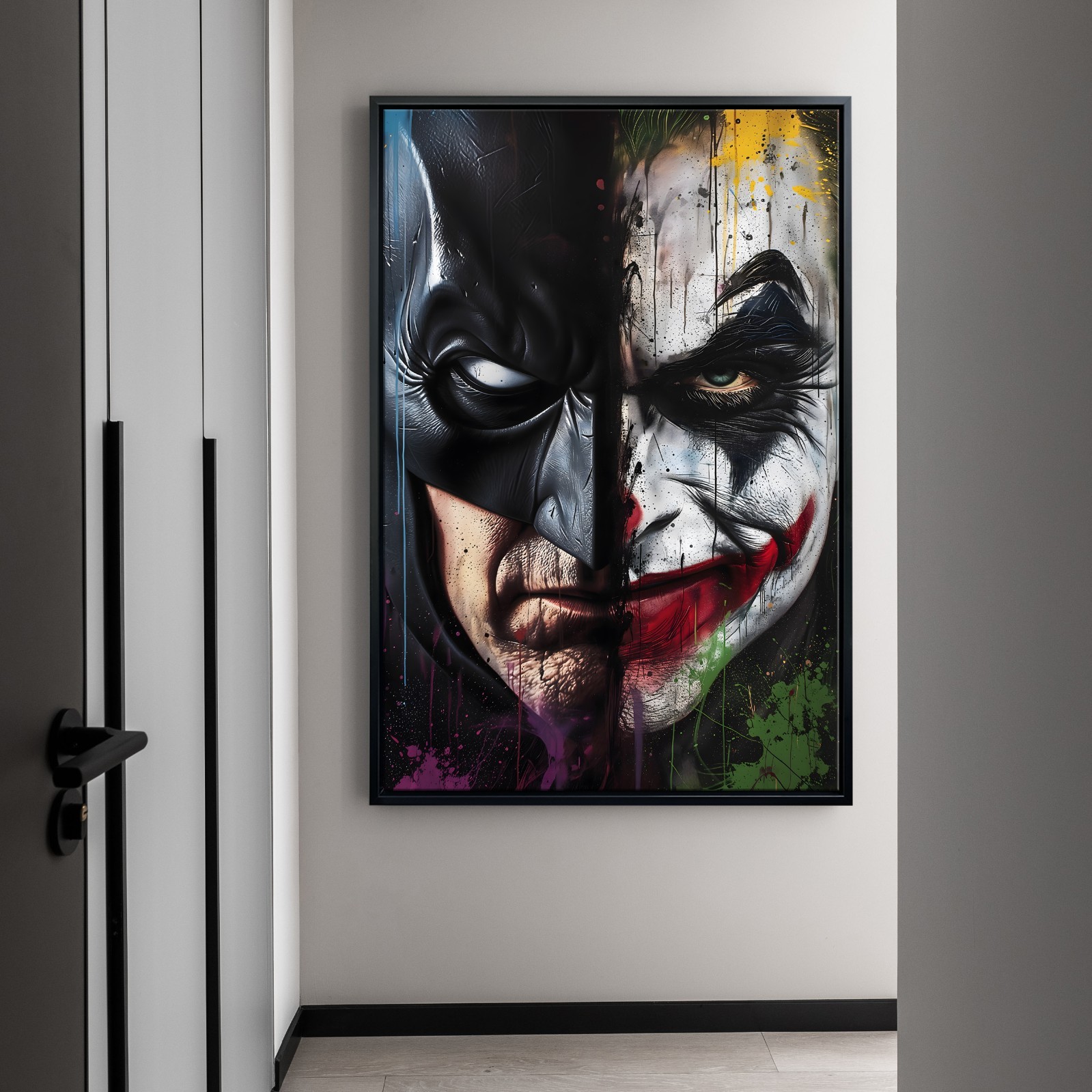 Quadro pop art Batman e Joker in vetro acrilico