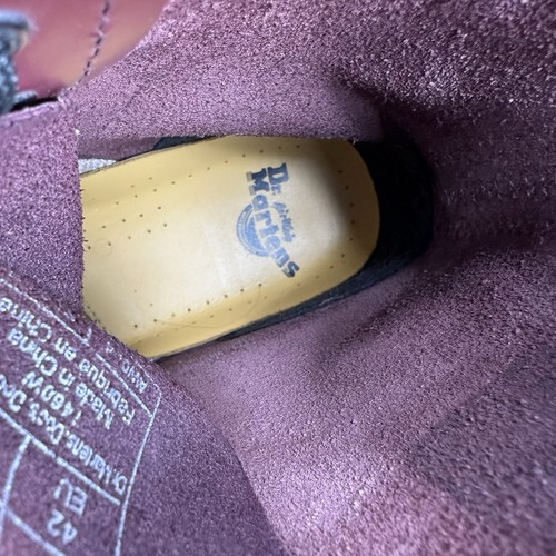 Stivali da combattimento Dr Martens 1460 donna sangue di bue bordeaux classici in pelle retrò US 10 - Foto 18 di 21