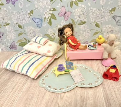 #ad #ad Barbie Love N’ Care Kelly Playset With AA Kelly Doll Sleeping Bag amp; Accessories $24.97