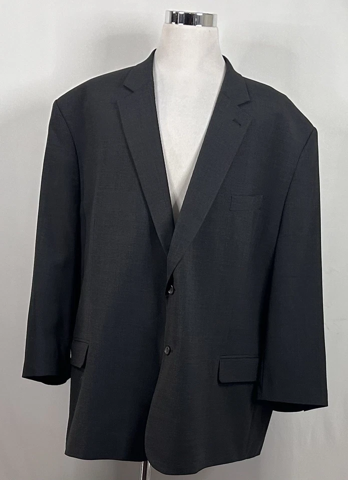 Oak Hill 62L Sport Coat Wool Blend Dark Gray Two Button Lined Vented - Image 2 of 4