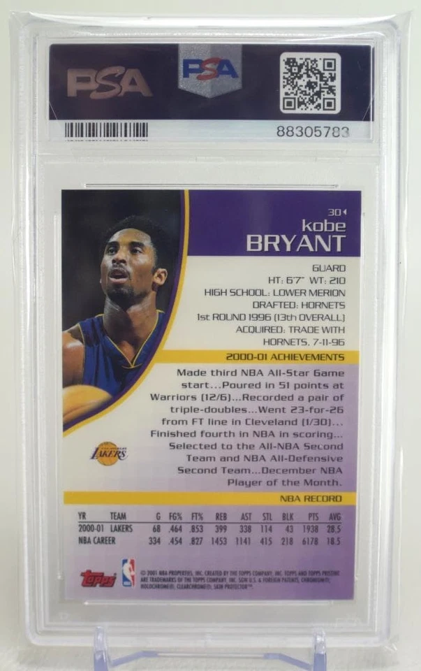 2001 Topps Pristine Kobe Bryant PSA10 - Image 2 of 2