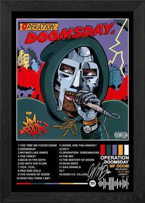 MF DOOM - Operation Doomsday Album gerahmt Wandbild Poster Leinwanddruck Bild