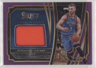 2019 Panini Select Throwback Memorabilia Purple Prizm 35/99 Domantas Sabonis o3p