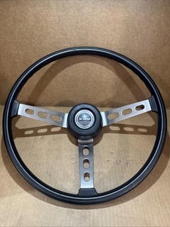 Vintage 1970's AMC Jeep Black Steering Wheel CJ5 CJ7 Wagoneer OEM NICE