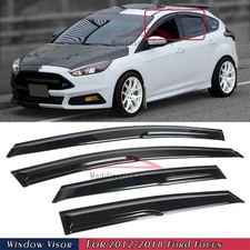 For 2012-2018 Ford Focus 4door Jdm 3d Wavy Mugen Style Window Visors Rain Guards