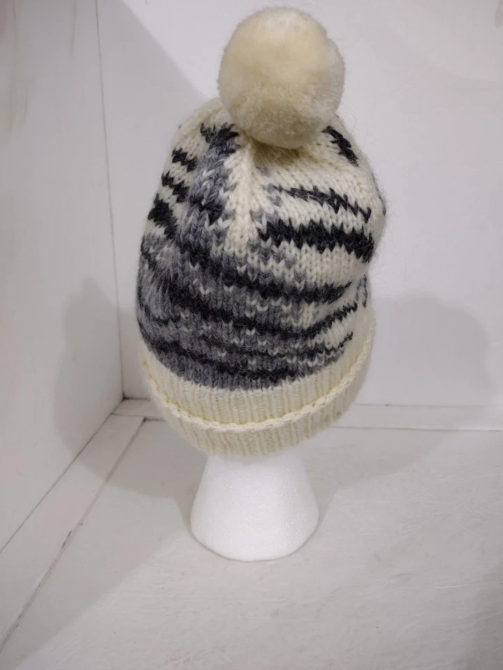 KATE SPADE New York Off White Gris Gorro Gorra Acrílico Mezcla Mohair Talla Única Foto 3 de 4