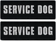 Laughing Lizards Service Dog Vest Patches (2-Pack) - Highly Reflective Harnes...