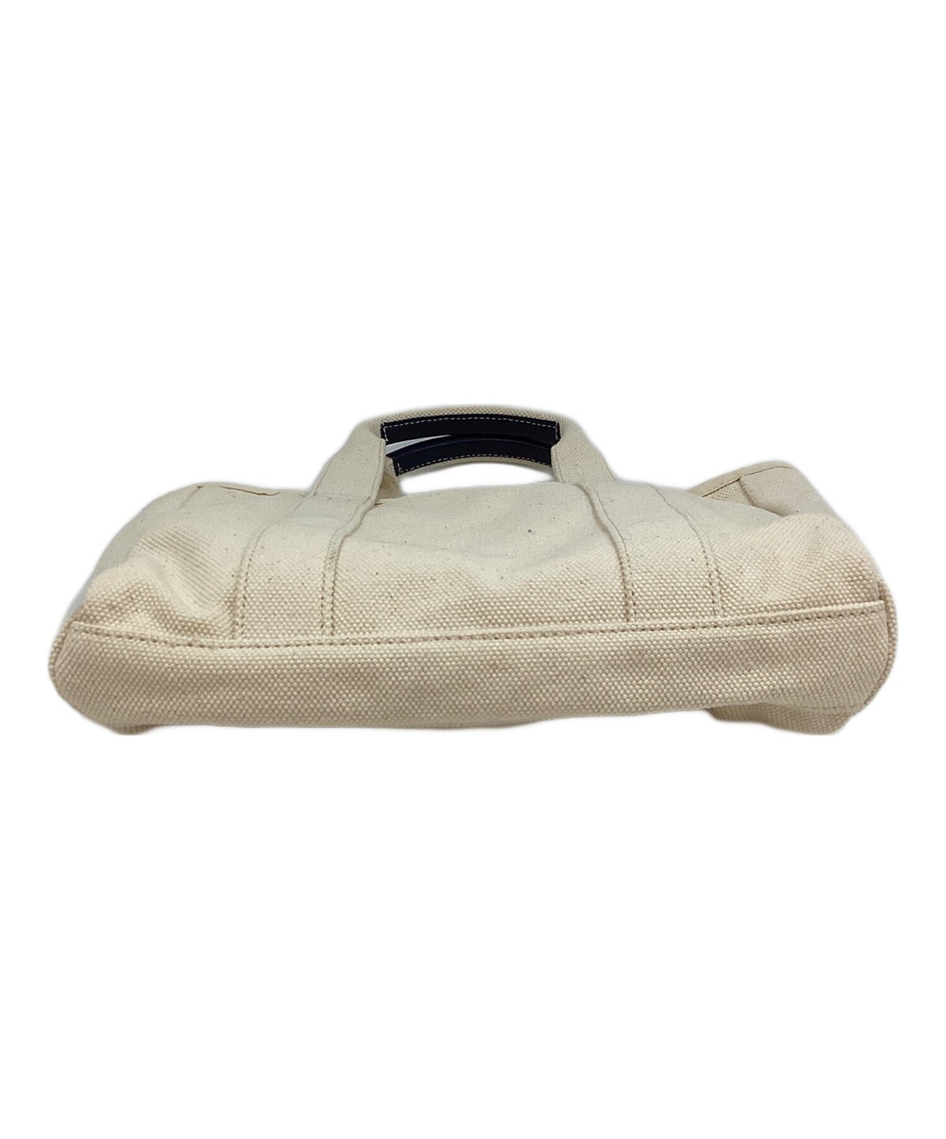 TORY BURCH Canvas Mini Handbag Tote Bag Beige Women Used Authentic thumbnail 3