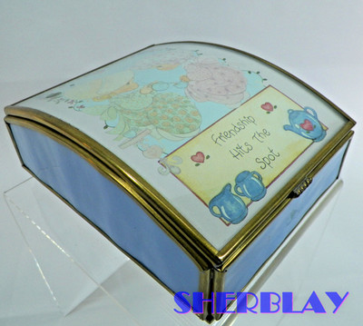 Handcrafted Via Vermont Precious Moments FRIENDSHIP HITS THE SPOT Trinket Box 