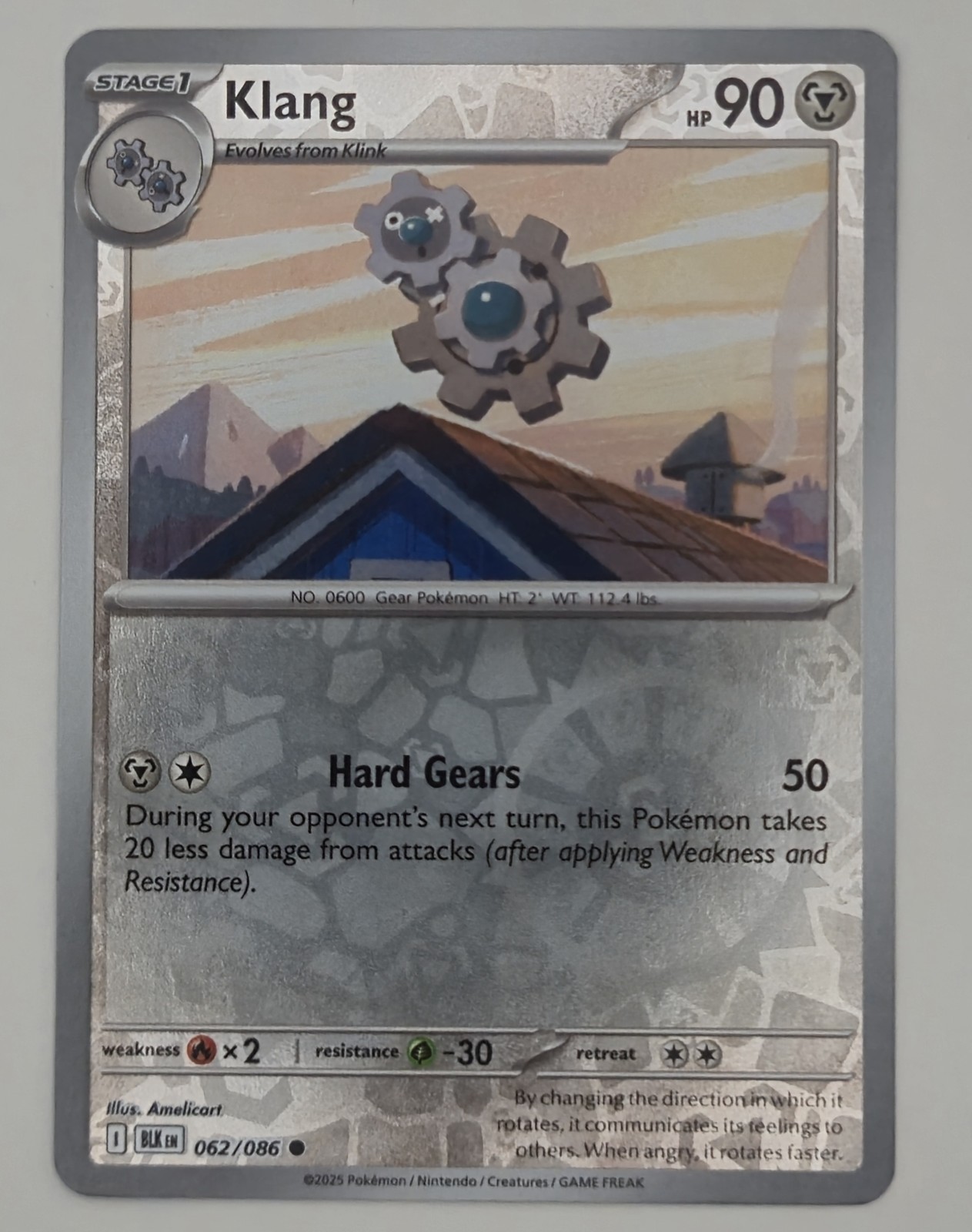 Klang 062/086 Reverse Holo Common Black Bolt Pokemon TCG