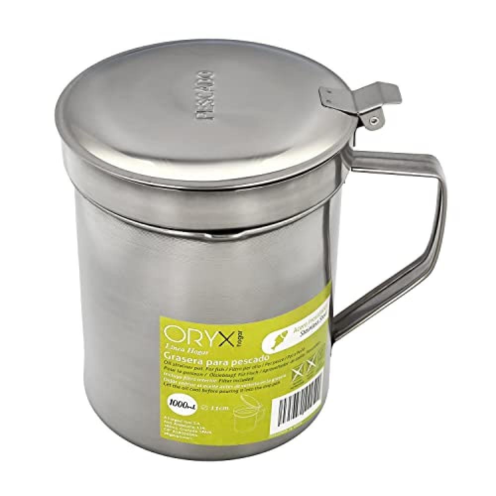 ORYX 5027165 Grasso in Acciaio Inox Oliera 1,0 L con Colino