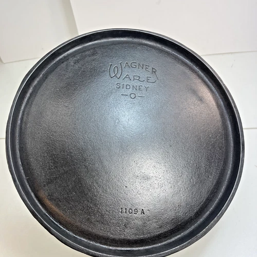 Vtg WAGNER WARE Sidney -0- 1109 A Round Griddle Cast Iron Skillet 10"
