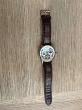 Lord Timepieces Men's Watch White & Gold with Leather Strap