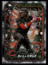 2024 Topps Holiday #H102 Elly De La Cruz Silver Glitter Tree parallel Rookie!!!