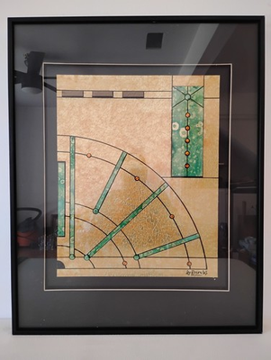 #ad Rare Mid Century Modern Lee Reynolds Abstract Vanguard Studios Signed amp; Framed. $640.00