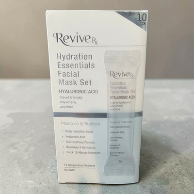 Revive Rx Hydration Essentials Facial Mask Set Hyaluronic Acid 10 Pack