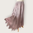 Vintage Y2K 90er Maxi Rock M L 12 14 16 Flieder Rosa Stickerei Flare Boho Laune