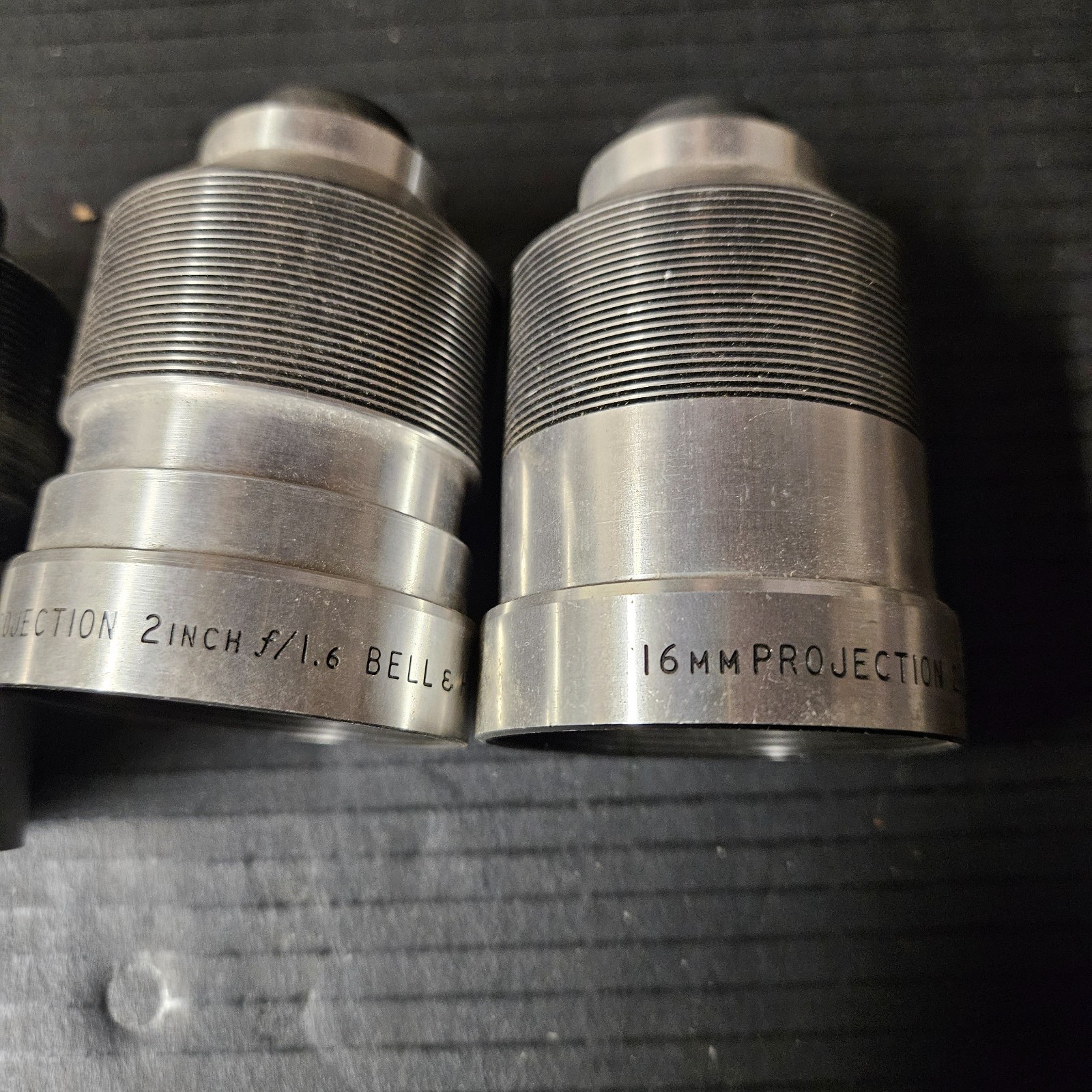 Lot of 4 Vintage Bell & Howell 16mm 2 inch f/1.6  1.2 Projection Lens