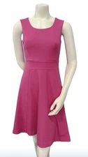 Brooks Brothers Sleeveless Fit & Flare Dress Pink Size 4 Lined Stretch A-Line