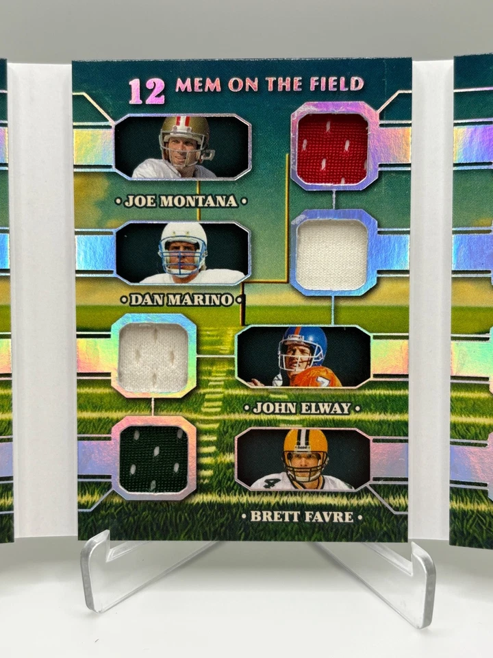 Leaf Glory of the Game 2025 12 Mem on the Field QBs - Montana/Brady/Mahomes 8/25 Foto 3 de 4
