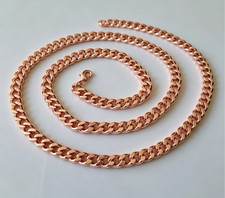 12mm 100 Pure Copper Cuban Link Chain Necklace, Arthritis Therapy 150g