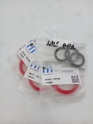 Polymaker 40X50X8 Hydraulic Cylinder Wiper Seal Red Rings Lot of 4 New