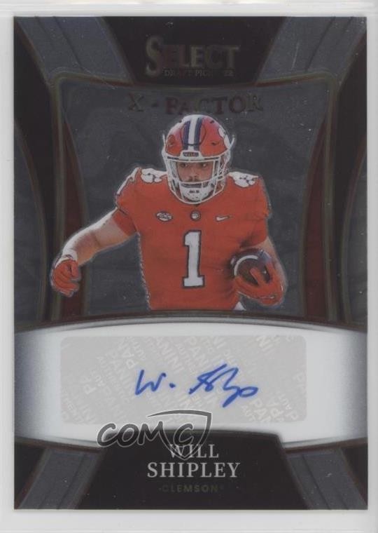 Will Shipley #X-WSH 2022 Panini Select Draft Picks Football X Factor Signatures