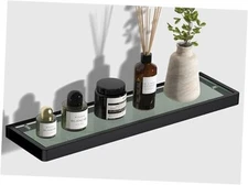 Glass Shelves/Shelf with Towel Bar/Rack 20 20‘’ without Railing Matte Black