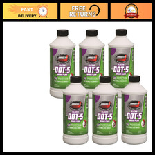 Silicone Dot-5 Brake Fluid - 12 Oz Pack Of 6 - High Performance Moisture Resis