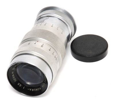 Komura 3,5/105mm lens chrome for Leica Screw Mount