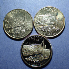 2008-P/D/S Arizona Washington Clad Quarter "Set"