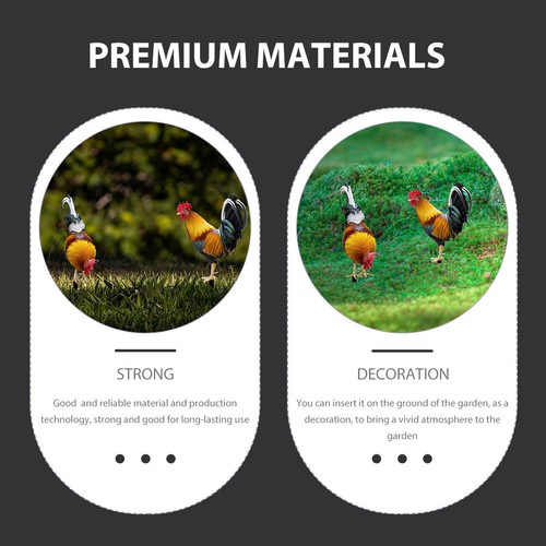 2pcs Creative Practical Premium Unique Realistic Garden Chicken Insert Party - Imagen 6 de 12