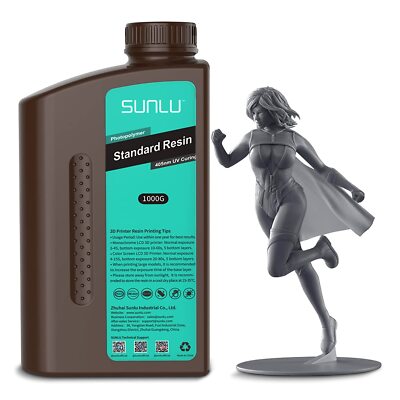 SUNLU 1000G Dunkelgrau 3D Drucker Resin,Standard 3D Printer Resin,Hohe Präzision