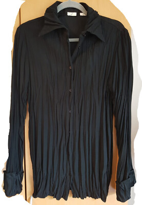 BITE Studios MAISIE PLISSE Bluse Gr. L schwarz super Zustand