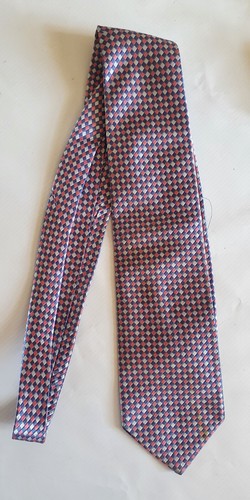 Daniel Hechter Purple geometric Silk Neck Tie - Picture 2 of 4