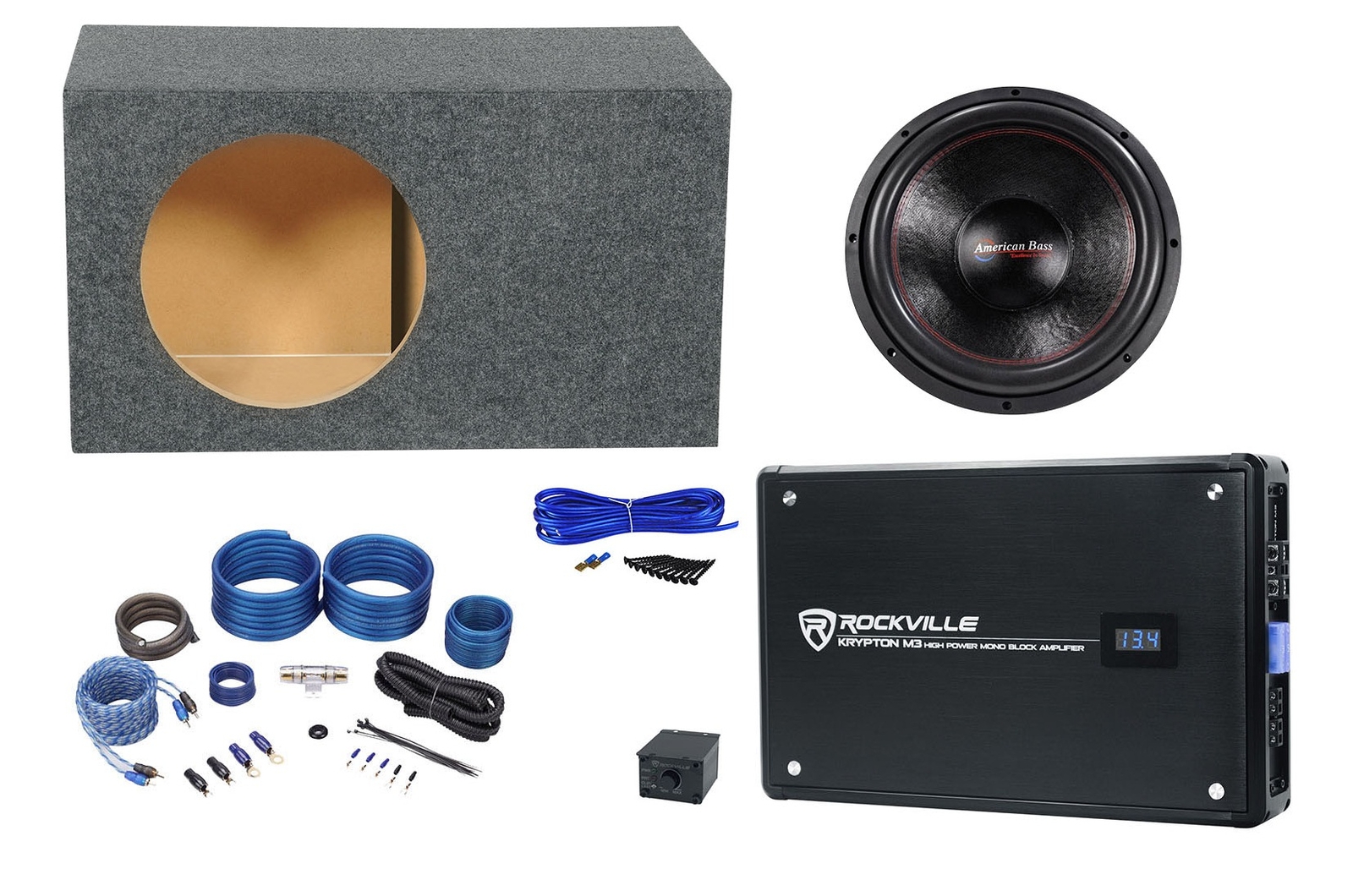 Американский басовый сабвуфер XFL-1522 мощностью 2000 Вт, 15 сабвуферов + Вентилируемый саб-бокс + Комплект моноусилителя