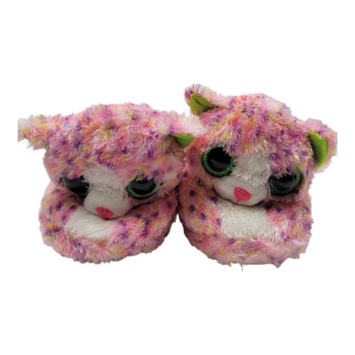 TY Beanie Boos Sophie Kitty Cat Slippers kid Sz Large 1-2 Plush Shoes