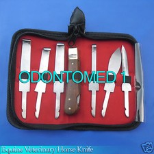 Hoof Knives 6 set Equine Veterinary Horse Knife pouch