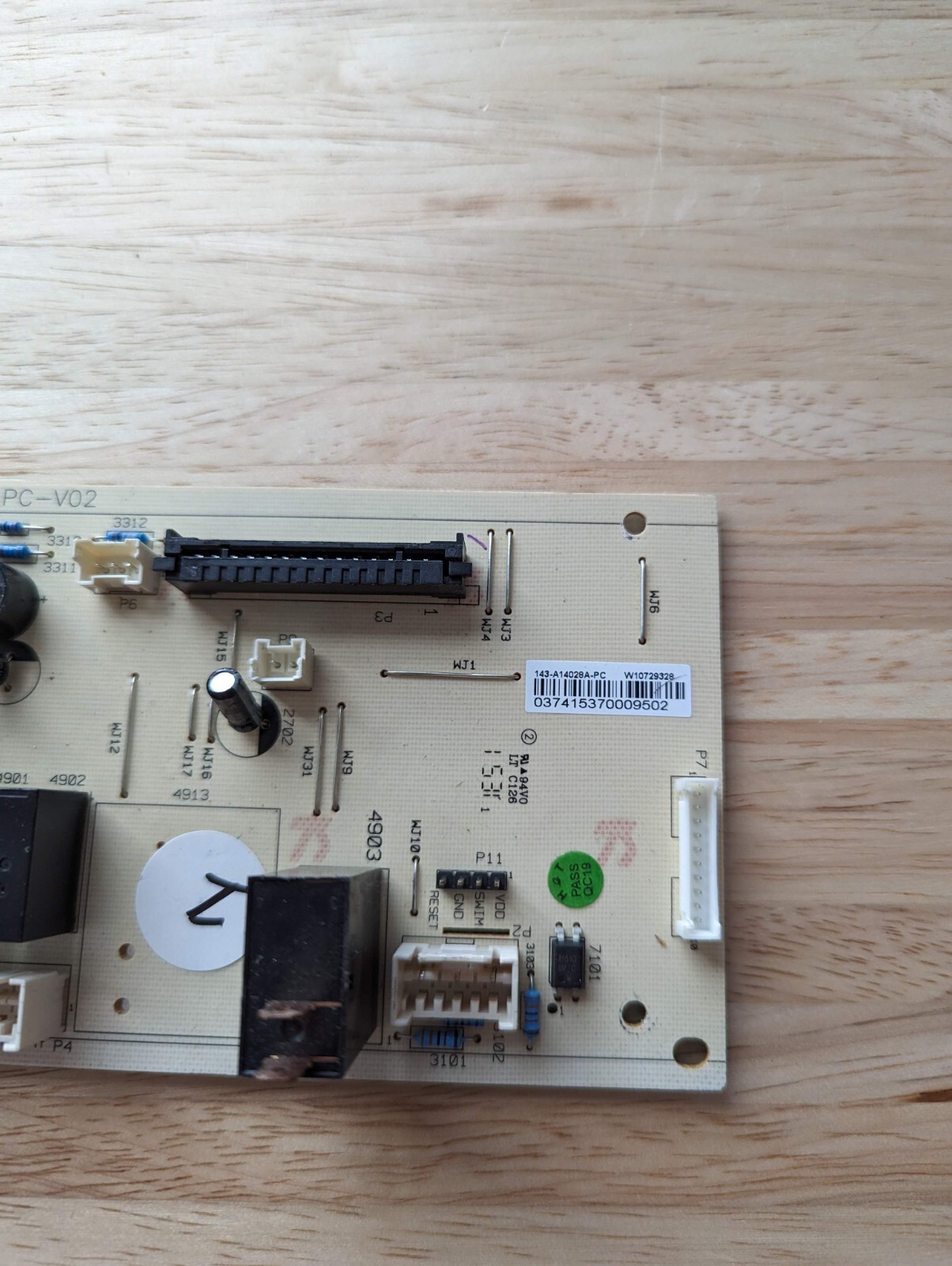 Whirlpool Microwave Oven Electronic Control Board W10729328 