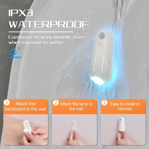 Toilet Bowl LED Night Light 8 Colors Motion Activated Seat Sensor Lamp Bathroom - Picture 7 of 16