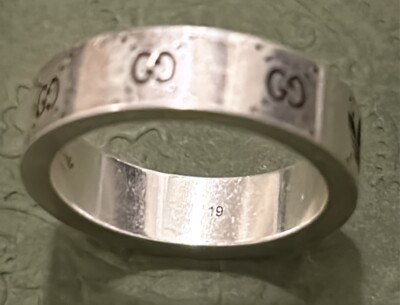 Gucci x Adidas Engraved Interlocking G Ring Ag 925 | eBay