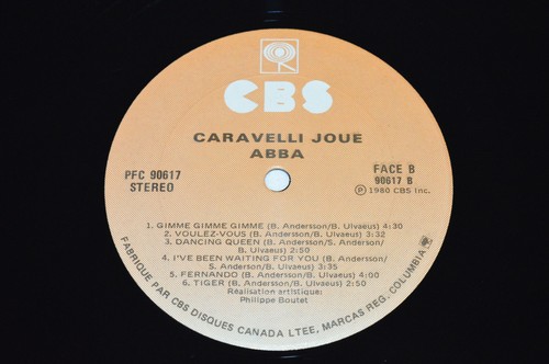 CARAVELLI ET SON ORCHESTRE Joue ABBA LP 1980 CBS Canada PFC-90617 Disco Pop VG+ - Picture 4 of 4