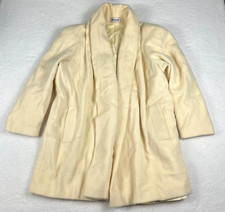 Vtg Wool Coat Womens XL 16/18 Forecaster Of Boston Long Open Pea USA Union Made