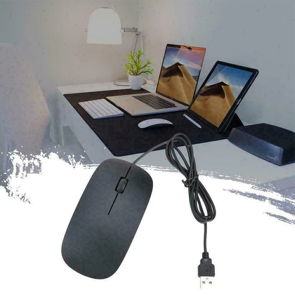 WIRED USB OPTICAL MOUSE For PC LAPTOP COMPUTER SCROLL LED WHEEL Y BES B1X0 T1K2 - Image 4 of 4