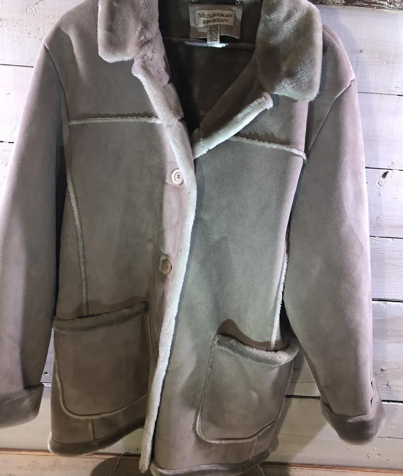 Abrigo Mulberry Street vintage de gamuza de piel sintética para mujer XL usado en excelente estado Foto 3 de 4