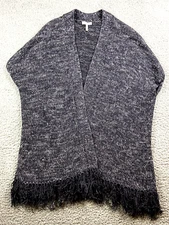 Joie S Womens Linen Cotton Open Wrap Front Knit Cardigan Sweater Lagenlook Small