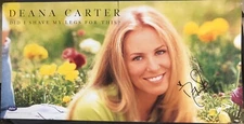 DEANA CARTER AUTOGRAPHED PROMOTIONAL ALBUM DISPLAY CARD - VERY RARE!