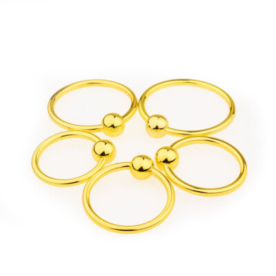 Golden Male Edelstahl Eichelring Men Penisring Cockring Glans Ring mit Kugel