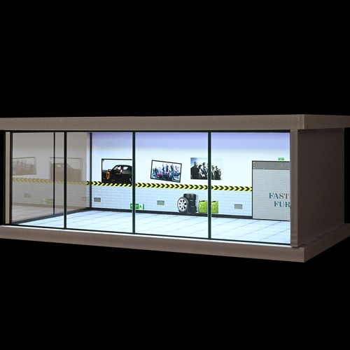 Diorama 1:64 City Car Showroom Model LED Lighting Car Garage Scene Model Display - Picture 43 of 70